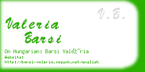 valeria barsi business card